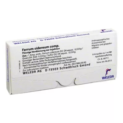 FERRUM SIDEREUM COMP.Ampuller, 8x1 ml