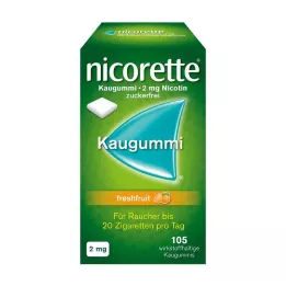 NICORETTE 2 mg frisk frugttyggegummi, 105 stk