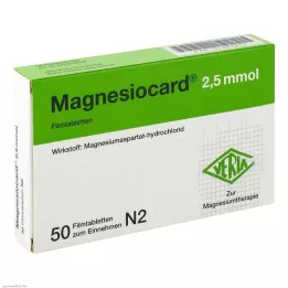 MAGNESIOCARD 2,5 mmol filmovertrukne tabletter, 50 stk