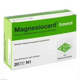 MAGNESIOCARD 5 mmol pulver til oral opløsning, 20 stk