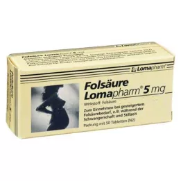 FOLSÄURE LOMAPHARM 5 mg tabletter, 50 stk