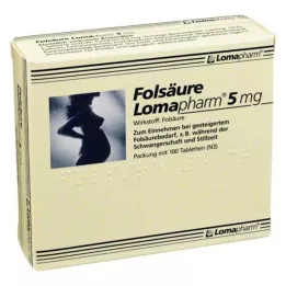 FOLSÄURE LOMAPHARM 5 mg tabletter, 100 stk