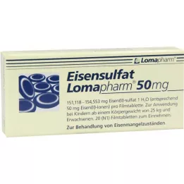EISENSULFAT Lomapharm 50 mg filmovertrukne tabletter, 20 stk