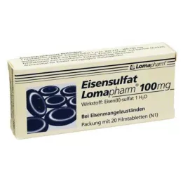EISENSULFAT Lomapharm 100 mg filmovertrukne tabletter, 20 stk