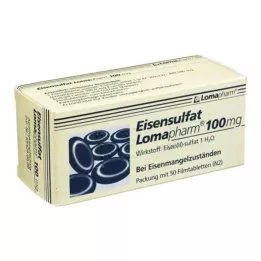 EISENSULFAT Lomapharm 100 mg filmovertrukne tabletter, 50 stk