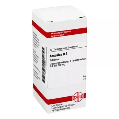 AESCULUS D 3 tabletter, 80 stk
