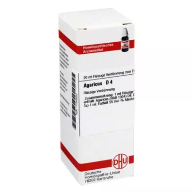 AGARICUS D 4 Fortynding, 20 ml