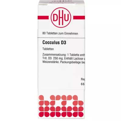 COCCULUS D 3 tabletter, 80 stk