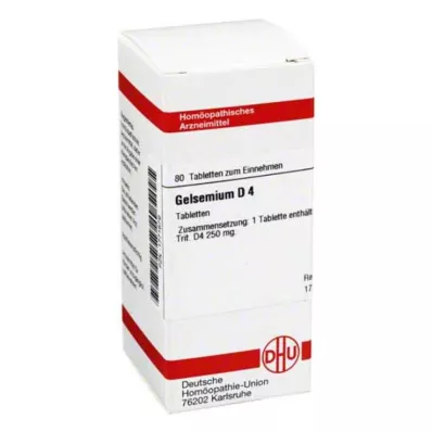 GELSEMIUM D 4 tabletter, 80 stk GELSEMIUM D 4 tabletter, 80 stk