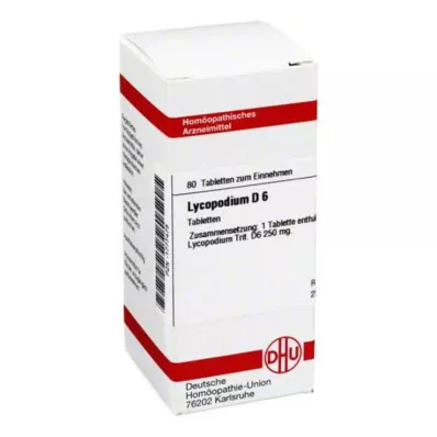 LYCOPODIUM D 6 tabletter, 80 stk
