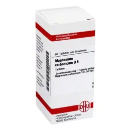MAGNESIUM CARBONICUM D 6 tabletter, 80 stk