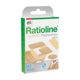 RATIOLINE elastiske gipsstrimler i 4 størrelser, 20 stk