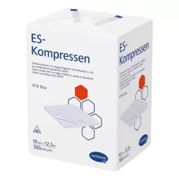ES-KOMPRESSEN ikke-steril 10x12,5 cm 12-fold, 100 stk
