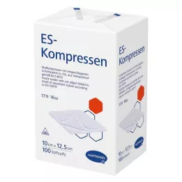 ES-KOMPRESSEN ikke-steril 10x12,5 cm 16-vejs, 100 stk