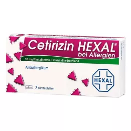CETIRIZIN HEXAL Filmovertrukne tabletter til allergi, 7 stk