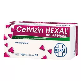 CETIRIZIN HEXAL Filmovertrukne tabletter til allergi, 100 stk