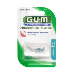 GUM Proxabrush Udskiftningsbørster 0,7 mm FIR, 8 timer
