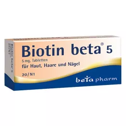 BIOTIN BETA 5 tabletter, 20 stk