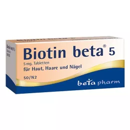 BIOTIN BETA 5 tabletter, 50 stk