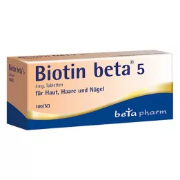 BIOTIN BETA 5 tabletter, 100 stk