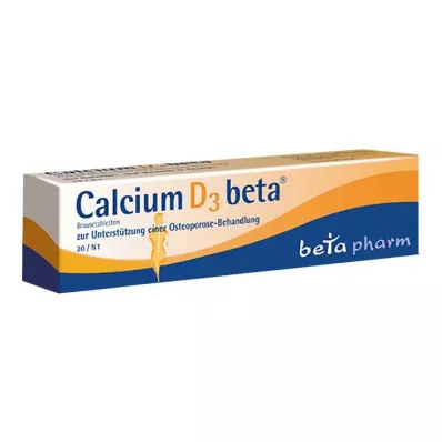 CALCIUM D3 beta brusetabletter, 20 stk CALCIUM D3 beta brusetabletter, 20 stk