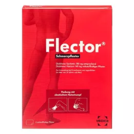 FLECTOR Smerteplaster+elastisk netstrømpe, 5 stk