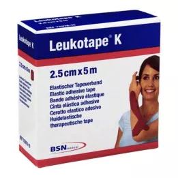 LEUKOTAPE K 2,5 cm rød, 1 stk
