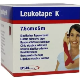LEUKOTAPE K 7,5 cm rød, 1 stk