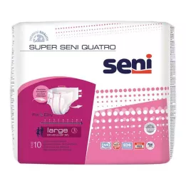 SUPER SENI Quatro inkontinensbukser str. 3 L, 10 stk