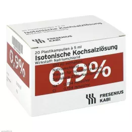 ISOTONISCHE Saltvandsopløsning 0,9% plastikampuller, 20X5 ml