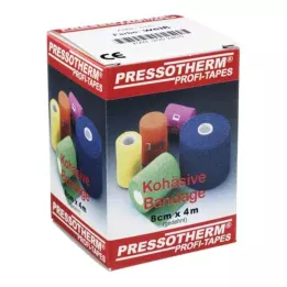 PRESSOTHERM Sammenhængende bandage 8 cmx4 m hvid, 1 stk