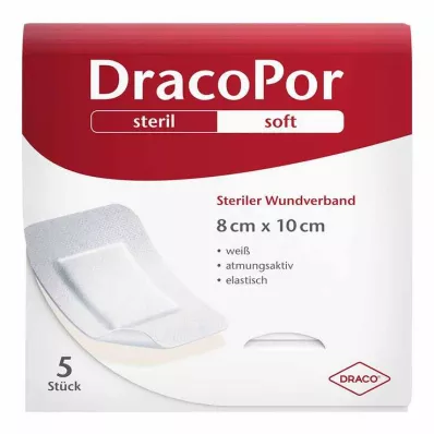 DRACOPOR Sårforbinding 8x10 cm steril, 5 stk