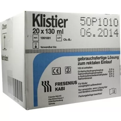 ENEMA, 20X130 ml ENEMA, 20X130 ml