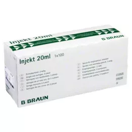 INJEKT Solo sprøjte 20 ml Luer excentrisk PVC-fr., 100X20 ml