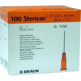 STERICAN Tanddåse Luer 0,5x40 mm, 100 stk