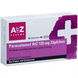 PARACETAMOL Abbey 125 mg suppositorier, 10 timer
