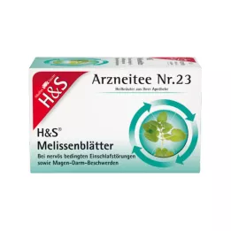 H&amp;S Filterpose med citronmelisseblade, 20X1,5 g