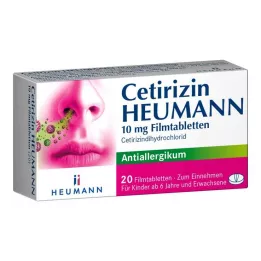 CETIRIZIN Heumann 10 mg filmovertrukne tabletter, 20 stk