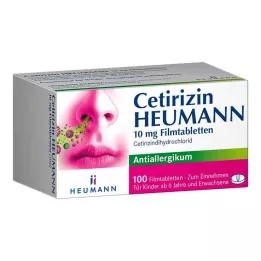 CETIRIZIN Heumann 10 mg filmovertrukne tabletter, 100 stk