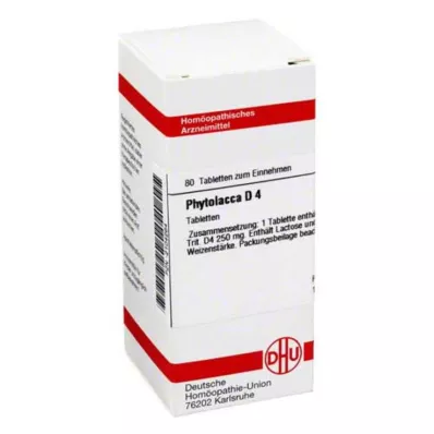 PHYTOLACCA D 4 tabletter, 80 stk