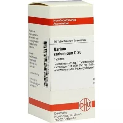BARIUM CARBONICUM D 30 tabletter, 80 timer
