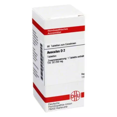 AESCULUS D 2 tabletter, 80 stk AESCULUS D 2 tabletter, 80 stk