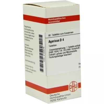 AGARICUS D 4 tabletter, 80 stk