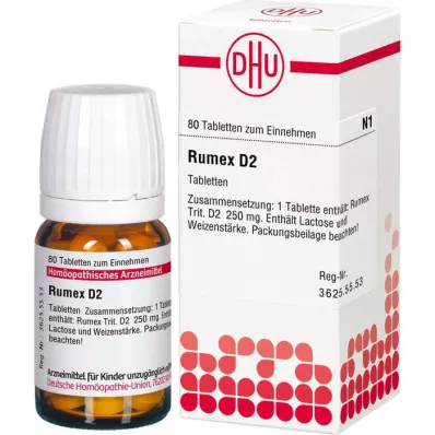 RUMEX D 2 tabletter, 80 stk