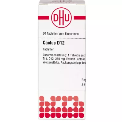 CACTUS D 12 tabletter, 80 stk