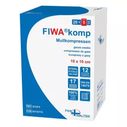MULLKOMPRESSEN 10x10 cm steril 12-fold, 20X5 stk