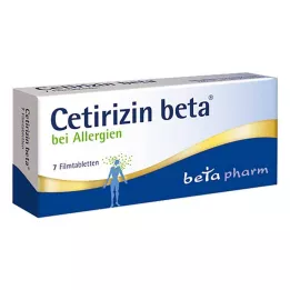 CETIRIZIN beta filmovertrukne tabletter, 7 stk