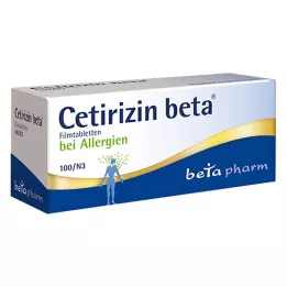 CETIRIZIN beta filmovertrukne tabletter, 100 stk