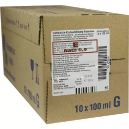 KOCHSALZLÖSUNG 0,9% glasflaske Fresenius, 10X100 ml