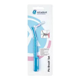 MIRADENT Interd.Pic-Brush Sæt 1Halt+1Bü.trans.blau, 1 stk